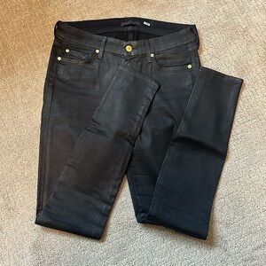 SEVEN , black shimmer coated skinny jeans, size 28